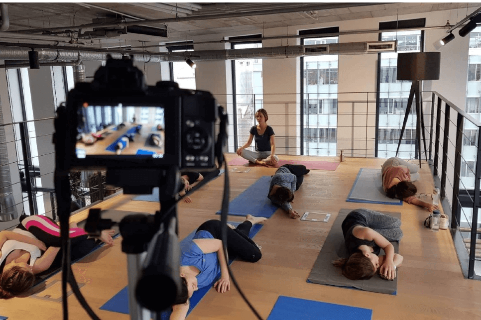 Starting the day with Office Yoga